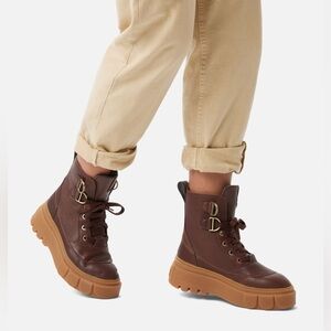 Sorel NWT CARIBOU X BOOT LACE Chelsea Boots in tobacco